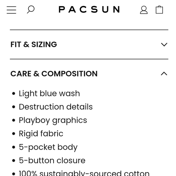 NWT Pacsun Playboy jeans - Picture 5 of 6